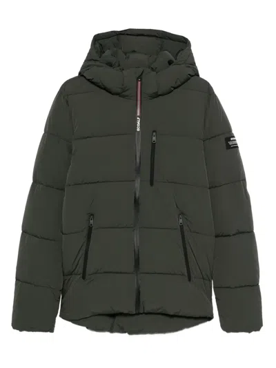 Ecoalf Hooded Puffer Jacket In Green