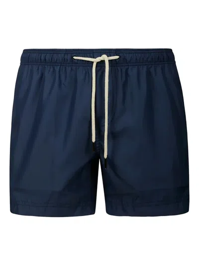 Peninsula Swimwear Patterned-pocket Swim Shorts In Blue