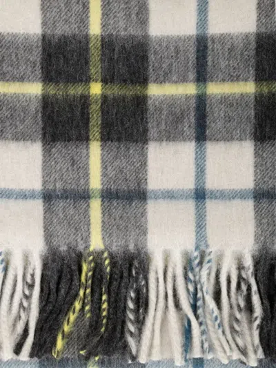 Begg X Co Checked Wool Scarf In Multi