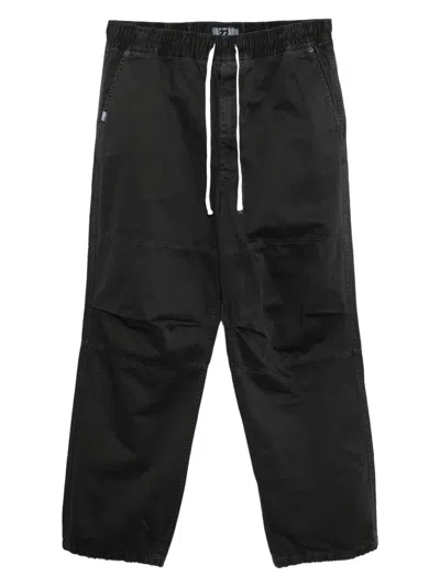 Izzue Panelled Drawstring Trousers In Black