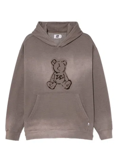 Izzue Bear-print Hoodie In Gray