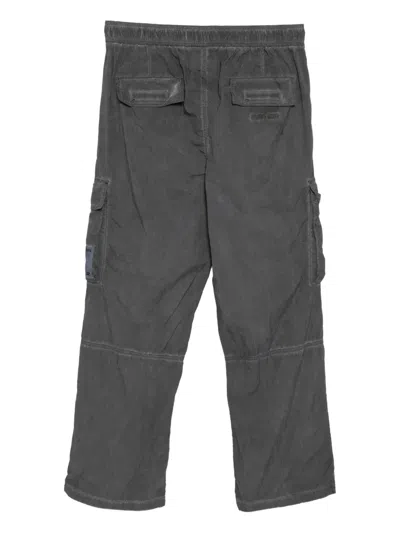 Izzue Logo-embroidered Trousers In Gray