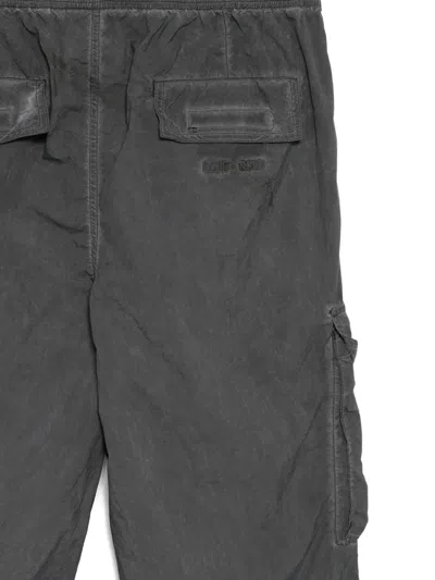 Izzue Logo-embroidered Trousers In Gray