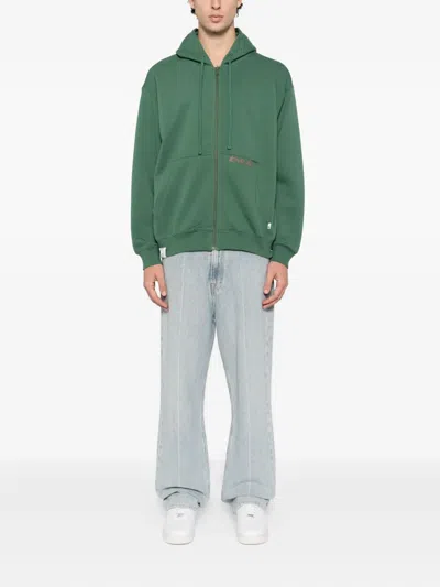 Izzue Graphic-embroidered Hoodie In Green