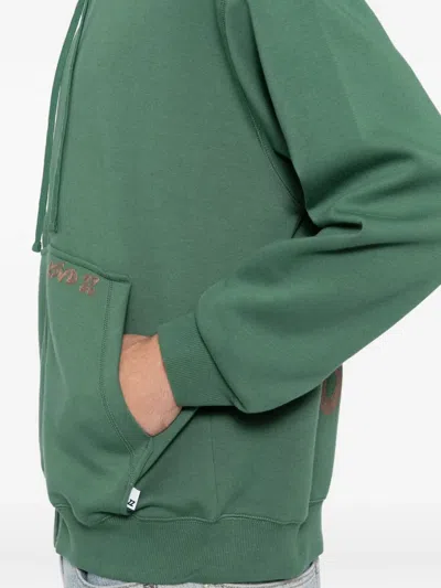 Izzue Graphic-embroidered Hoodie In Green