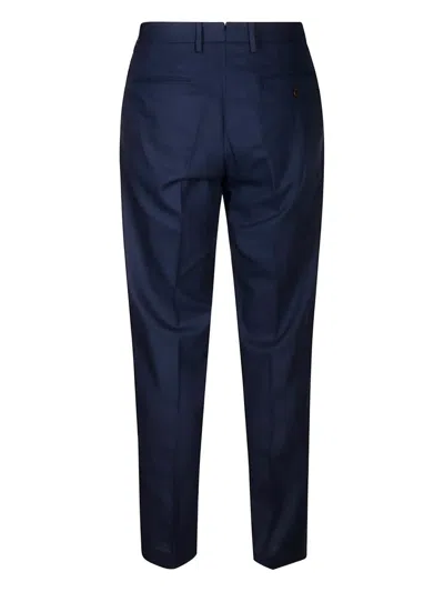 Alpha Industries Pleated Cotton Chino Trousers In Blue