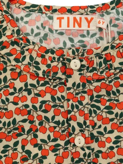 樱桃印花荷叶边衬衫