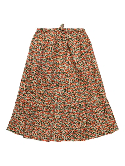 樱桃印花松紧腰身半身裙