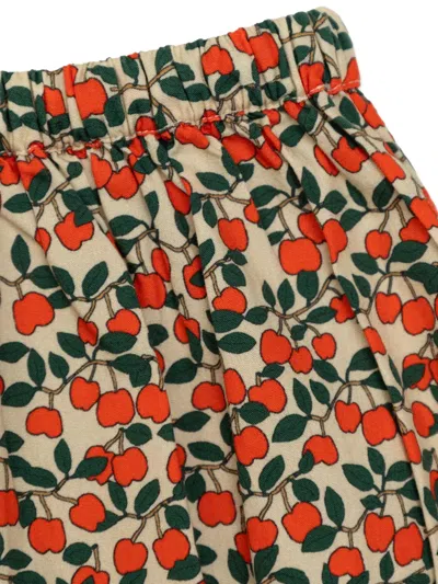 樱桃印花松紧腰身半身裙