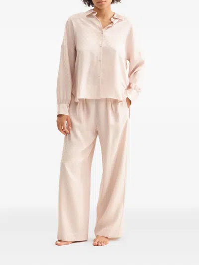 Eres Splendeur Pleated Geometric-pattern Trousers In White