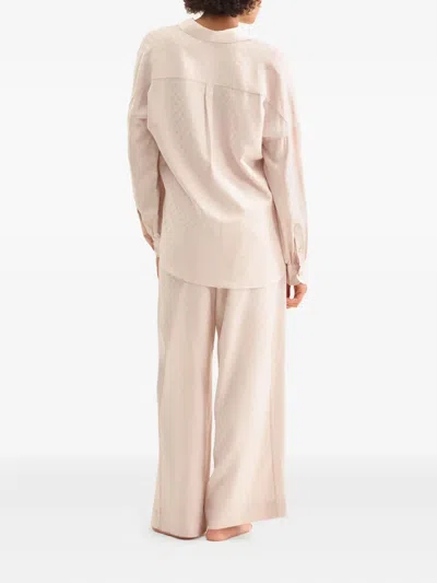 Eres Splendeur Pleated Geometric-pattern Trousers In White