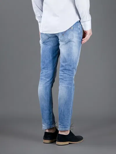 Dondup Stone Washed Jeans In Blue