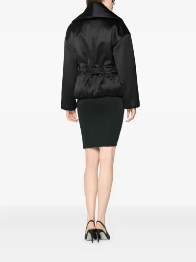Genny Pleated-bow Jacket In Black