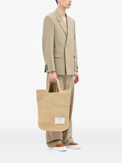 Msgm Buttoned Single-breasted Jacket In Brown