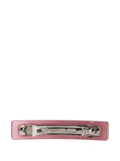 Pre-owned Hermes 2025 Aluminum Caprice Pm Hair Clip In Pink