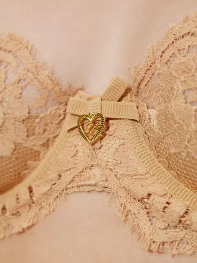 Dsquared2 Floral-lace Bra In Neutral
