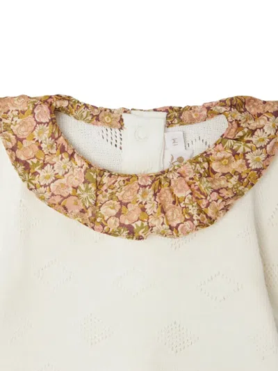 Bonpoint Floral-print Trousers Set In White