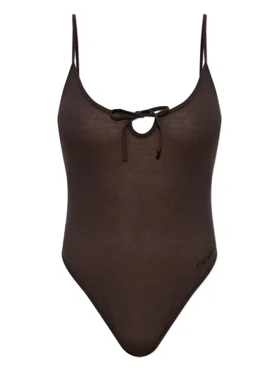 蝴蝶结细节连体衣