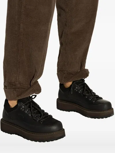 Diemme Cornaro Lace-up Platform Hiking Sneakers In Black