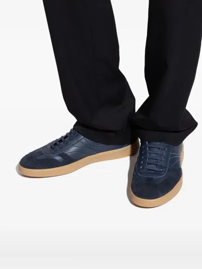 Iceberg Suede-panelled Sneakers In Blue