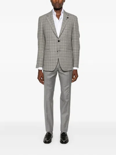 Incotex Drawstring Wool Trousers In Gray