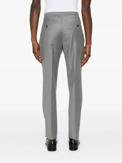 Incotex Drawstring Wool Trousers In Gray