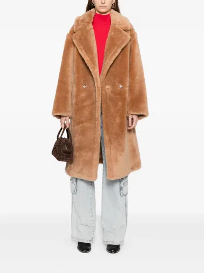 Stand Studio Biba Coat Eco Fir In Brown