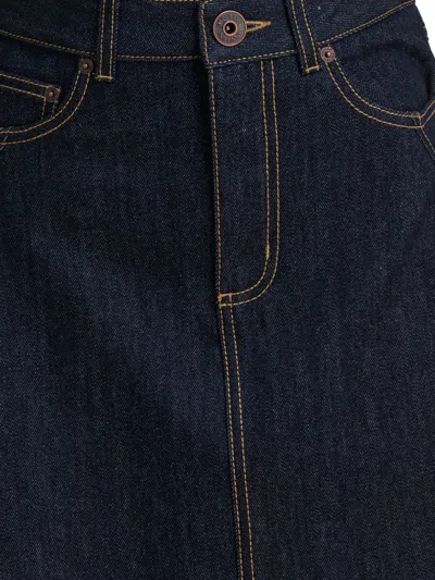 Alexander Mcqueen Stylish Skirts With Pockets And Loops In Blue