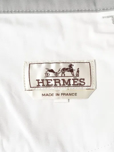 Pre-owned Hermes Cotton Pants In Gray