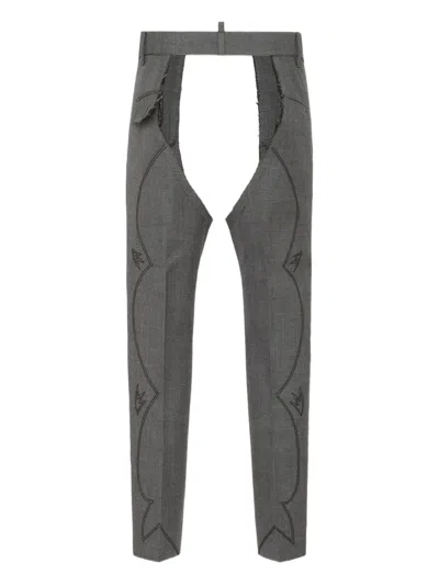 Dsquared2 X Magliano Vaccaro New Dan Trousers In Gray