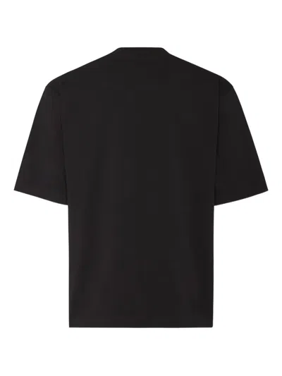 Dsquared2 Black Regular Graphic T-shirt In Multi