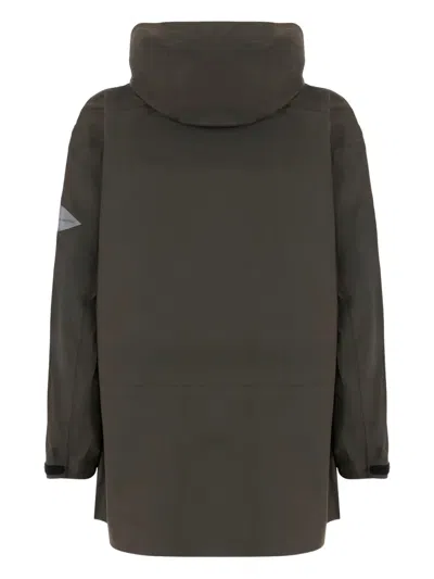 And Wander Adjustable-hood Pocket Coat In Green
