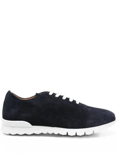 Kiton Lace-up Suede Sneakers In Multi