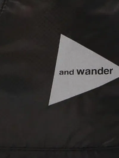 And Wander Nylon Backpack With Logo In Black