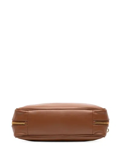 Pre-owned Miu Miu 2010-2025 Large Soft Calf Softy Beau Top Handle Bag Satchel In Brown