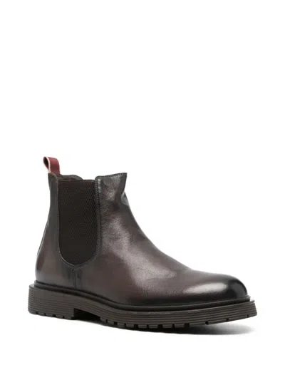 Sturlini Firenze Elasticated-panel Leather Boots In Brown