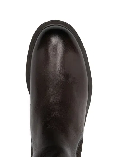 Sturlini Firenze Elasticated-panel Leather Boots In Brown