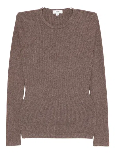 Agolde Delphi Slim Tee In Gray