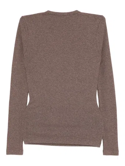 Agolde Delphi Slim Tee In Gray