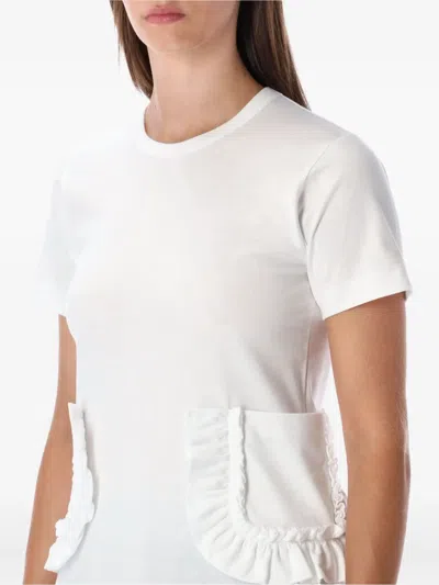 Comme Des Garcons Girl Ruffled Pocket Top In White