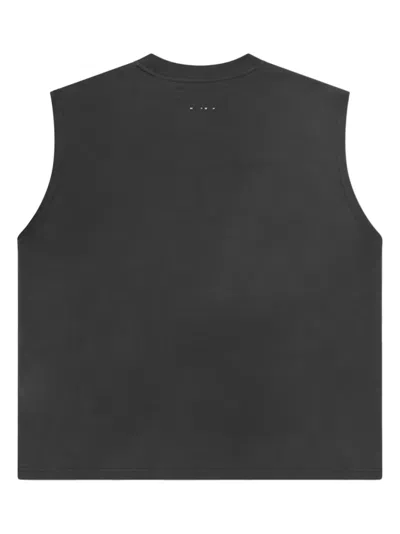 Heliot Emil Graphic-print Cotton Top In Gray