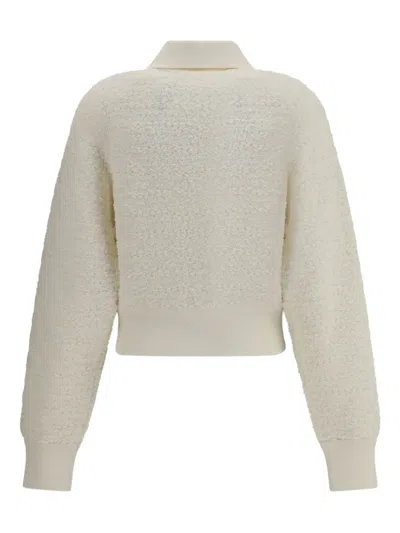 Balmain Batwing Zipped Tweed Bomber Jacket Clothing In White