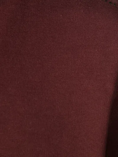 Dondup Relaxed Fit Black Crew Neck Sweatshirt In Red