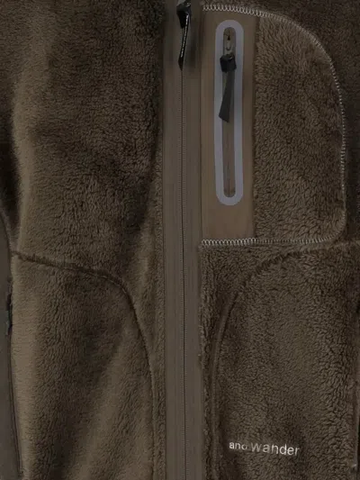 And Wander 18 High Loft Fleece Jacket In Brown