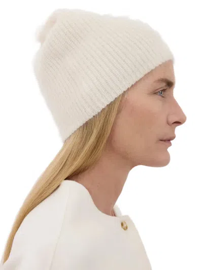 Loulou De Saison Flyn Beanie Woman Ivory In Neutral