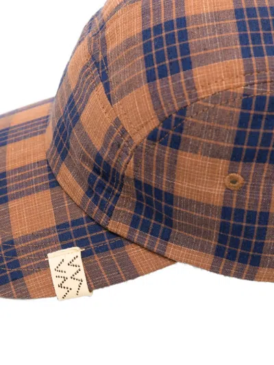 Visvim Plaid-check Santome Cap In Multi