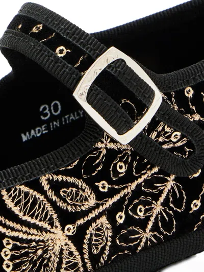 花卉刺绣芭蕾平底鞋