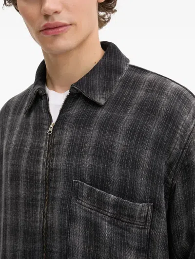 Won Hundred Mens Zayne Zip Shirt In Gray
