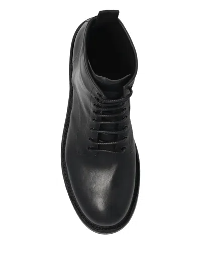 Dolce & Gabbana Leather Ankle Boot Chunky Sole In Black