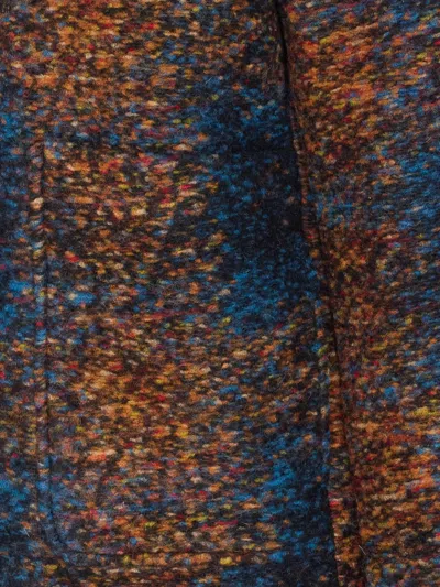 Nn07 Collared Jacket With Textured Fabric And Pockets In Blue